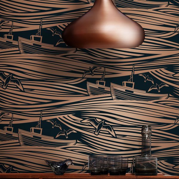 Whitby Wallpaper Midnight and Copper Mini Moderns 2.jpg